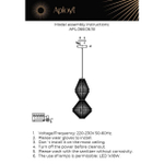 Подвесной светодиодный светильник Aployt Dzhakket APL.068.06.18