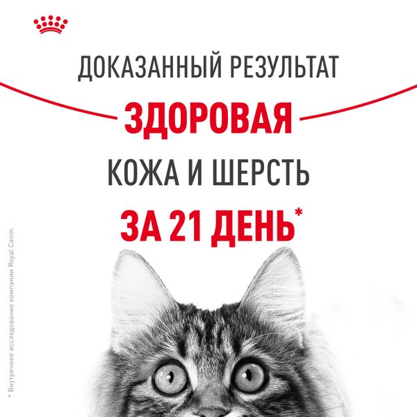 Сухой корм Royal Canin Hair&Skin Care для взрослых кошек для поддержания здоровья кожи и шерсти