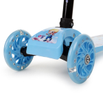Кикборд эконом самокат детский 3 х колесный, со светом, голубой