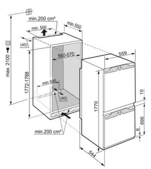 Встраиваемый холодильник Liebherr ICBN 3366