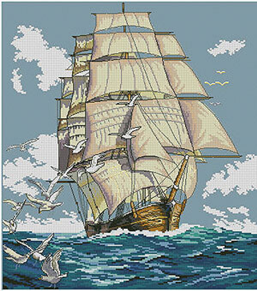 "Парусник"-93449  вышивка