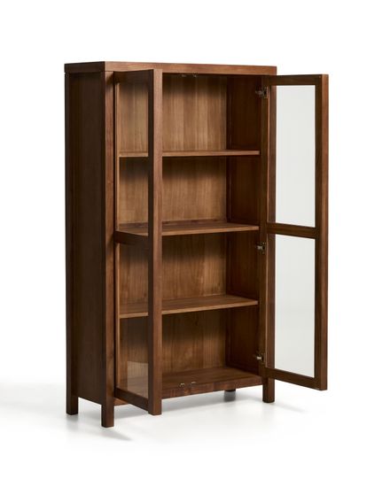 Витрина Norani из массива акации с отделкой шпоном акации, 110 x 185 см