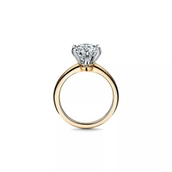 Кольцо из жёлтого золота с бриллиантом 0.22 карат💠Tiffany ✨exclusive✨ Единственное в наличии. 16,5 размер