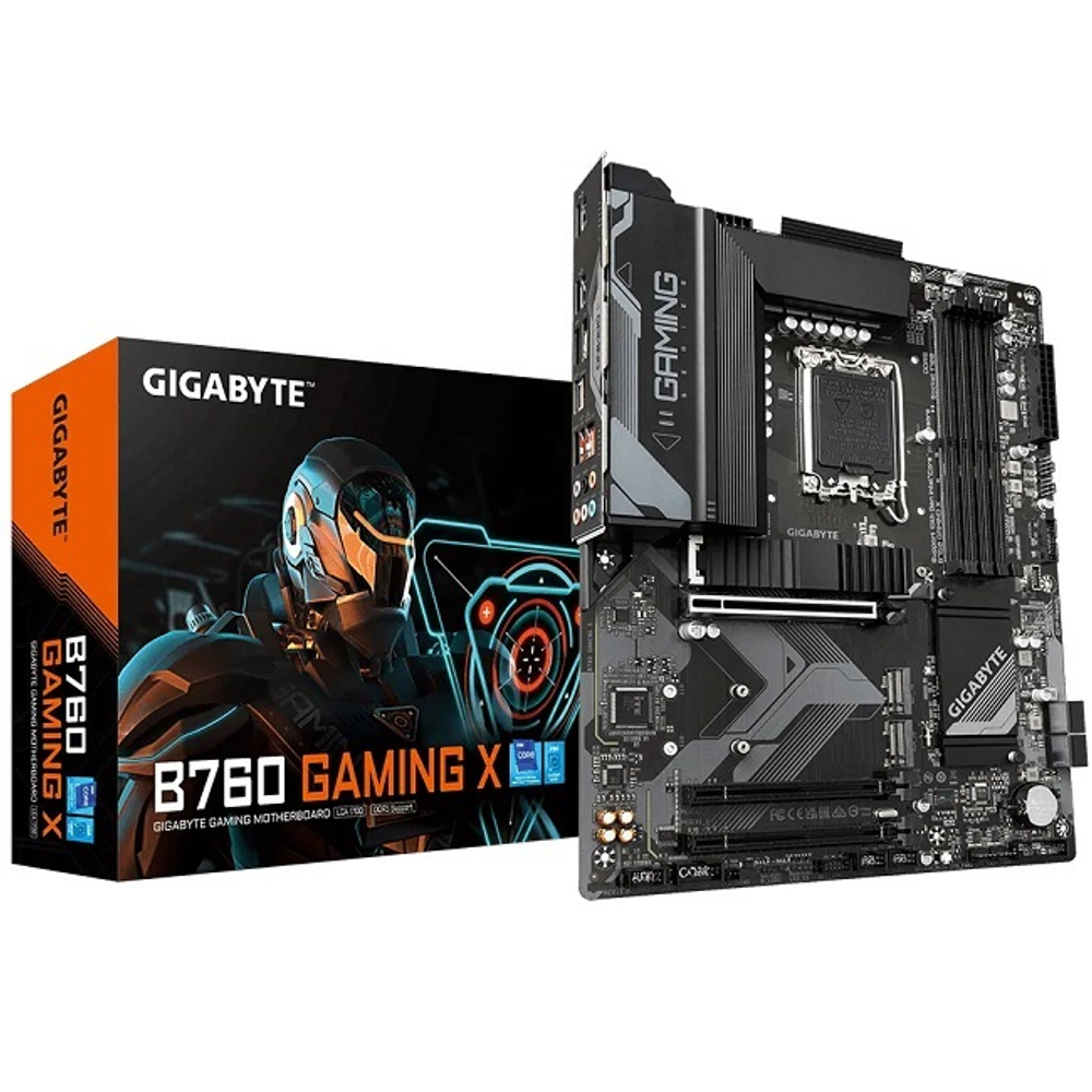 Материнская плата GIGABYTE B760 GAMING X (LGA1700/B760/4xDDR5/3xPCI-Ex16/3xM.2/SB7.1/GLAN/HDMI/DisplayPort/ATX)