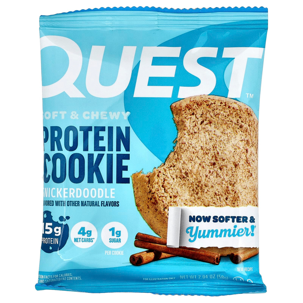 Quest Nutrition, Protein Cookie, Snickerdoodle, 4 печенья, 58 г (2,04 унции)