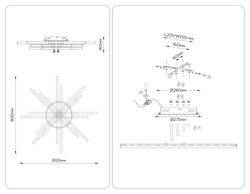 Ambrella Потолочный светодиодный светильник с пультом LineTech FL6276