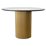 Стол Bradex Home Aura D110, керамогранит Ravena Natural, золотой