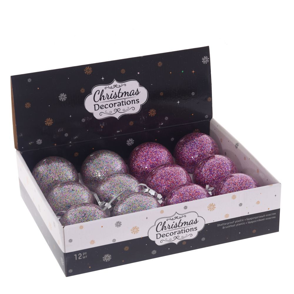 GAEM Набор из 12шт Украшение новогоднее "Шар", D 8 см, L35 W27 H9 см