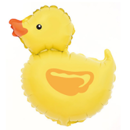 Шар с клапаном (17''/43 см) Мини-фигура, Уточка, 1 шт.