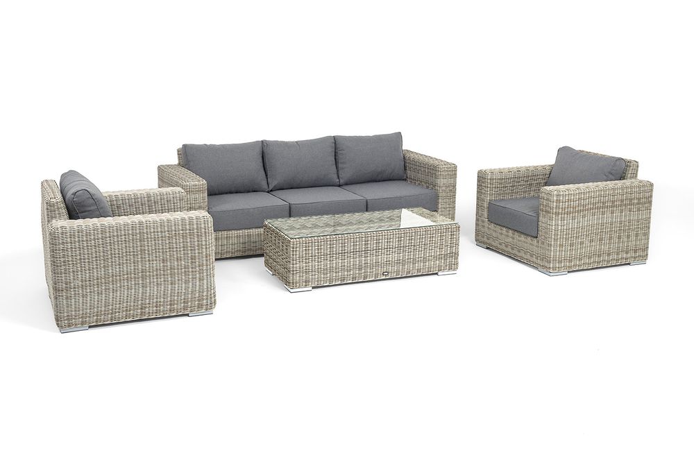 "Боно" лаунж-зона из искусственного ротанга, цвет бежевый