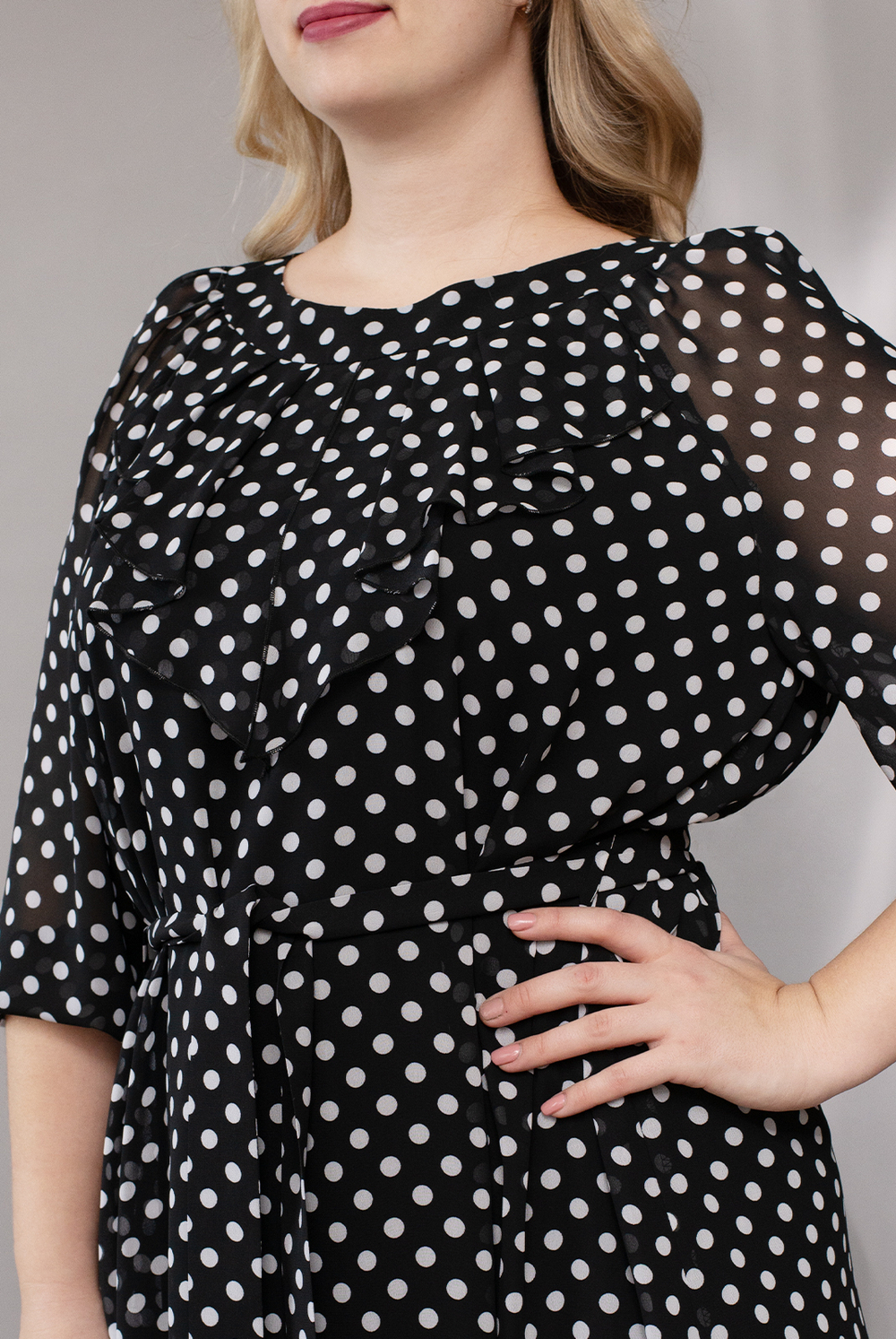 Платье женское 3587ВП, горох #284Гф053587ВП