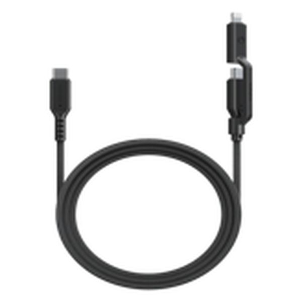 Кабель Energea Flow, 2 в 1, USB-C to USB-C + Lightning 1.5M, Черный | Black
