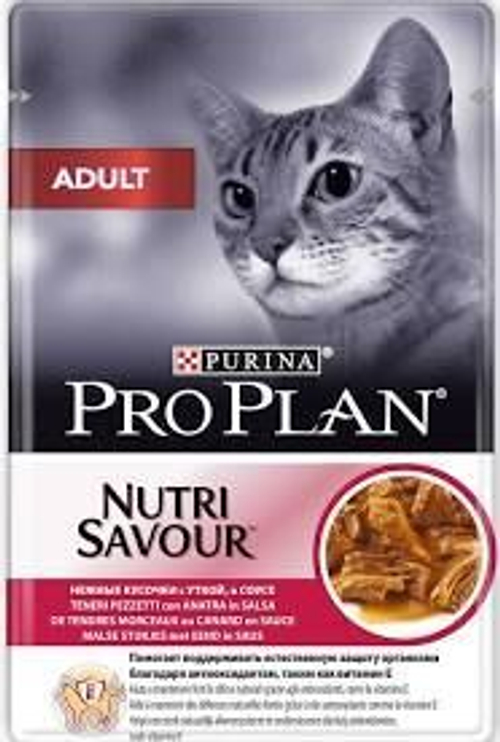 Purina Pro Plan Adult Влажный корм для взрослых кошек с уткой, 85 г