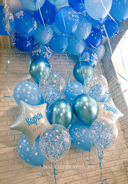 Набор шаров на Выписку двойняшек