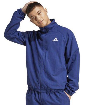 Мужская теннисная куртка Adidas Essentials With Small Logo - dark blue/white