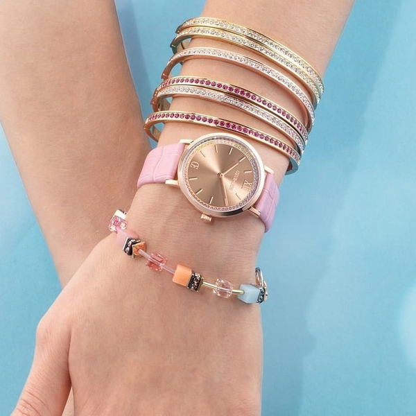 Браслет Coeur de Lion Pink-Gold 17 см 0127/33-0416