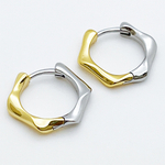 Ювелирные швензы с родиевым покрытием и позолотой, размер 20*18 мм, цена за пару