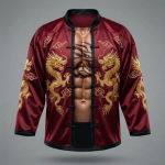 Джерси сублимационная бордовая без вышивок ХК "Шанхайские Драконы". Финал сезона