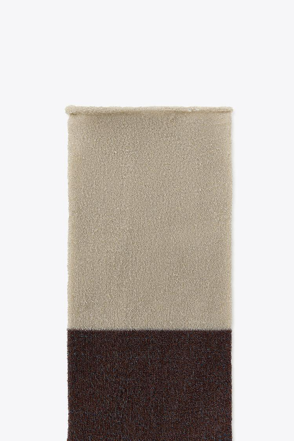 ZARA КОМБИНИРОВАННЫЕ НОСКИ С МЕТАЛЛИЗИРОВАННОЙ НИТЬЮ, КОРИЧНЕВЫЙ