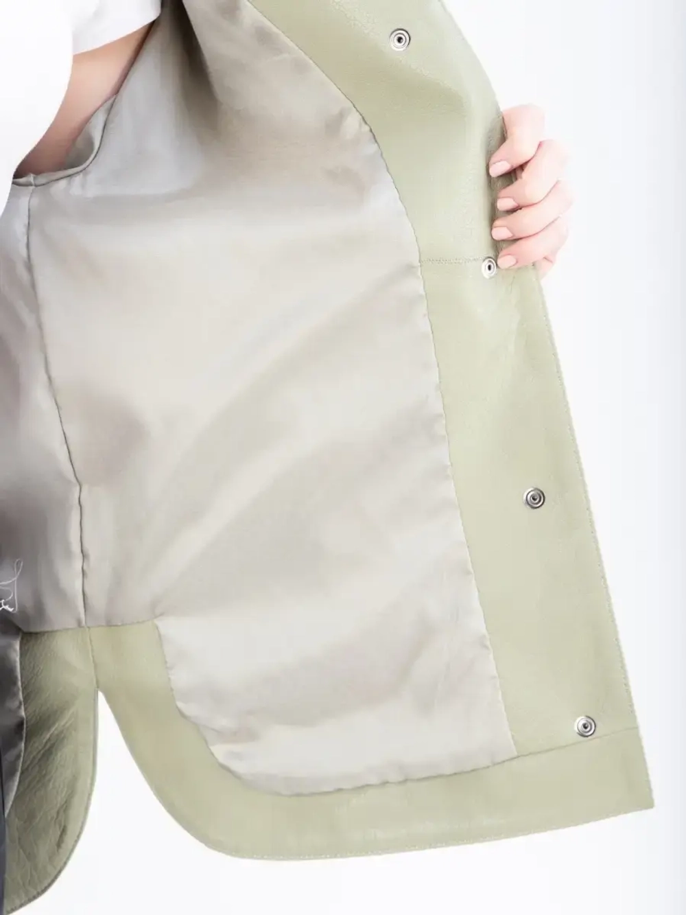 Куртка женская кожаная  оверсайз рубашка