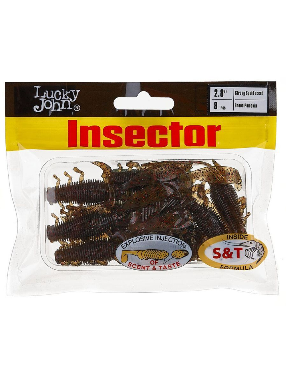 Виброхвосты съедобные искусственные LJ Pro Series INSECTOR 2,8in (07.00)/T65 8 шт. в упак.