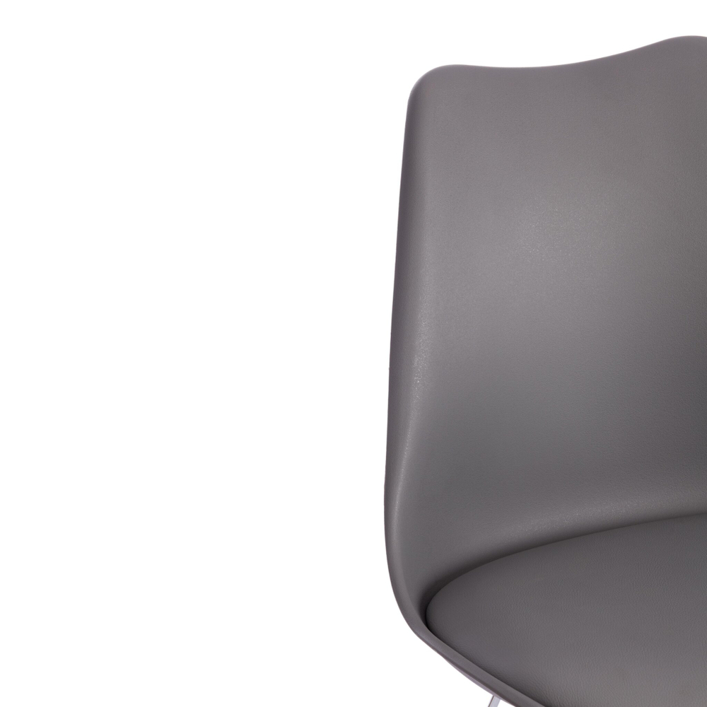 Стул TULIP IRON CHAIR (mod.EC-123) металл/пластик, 54,5*48*83,5см, серый