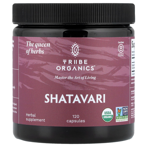 Tribe Organics, шатавари, 120 капсул (500 мг в 1 капсуле)