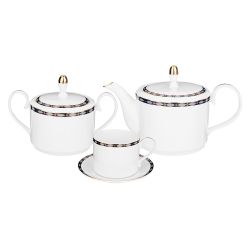 ЧАЙНЫЙ СЕРВИЗ LEFARD "GLAMOUR" НА 6 ПЕР. 14 ПР. 1000/350/300 МЛ СИНИЙ (КОР=2НАБ.)