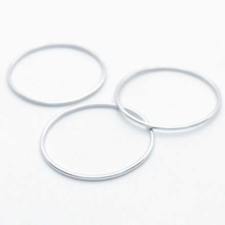 Коннектор Круг, цвет серебро (родий), размер 25*1 мм, цена за 1 шт