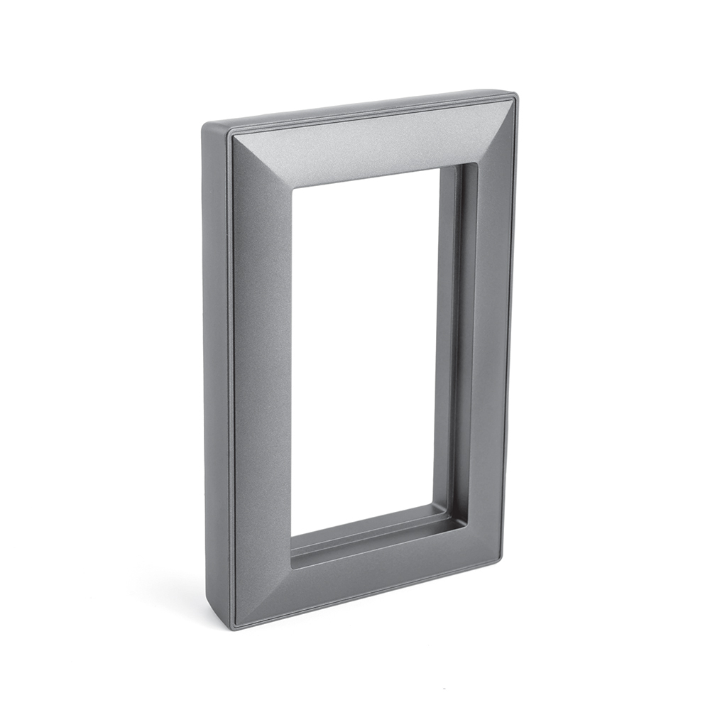 Рамка 2-местная (без перемычки), пластик, STEKKER, PFR00-7012-06, серия Катрин, графит 50045