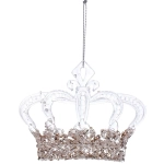Подвеска «Королевская корона» 10*12 см, Белый/Золотой блеск