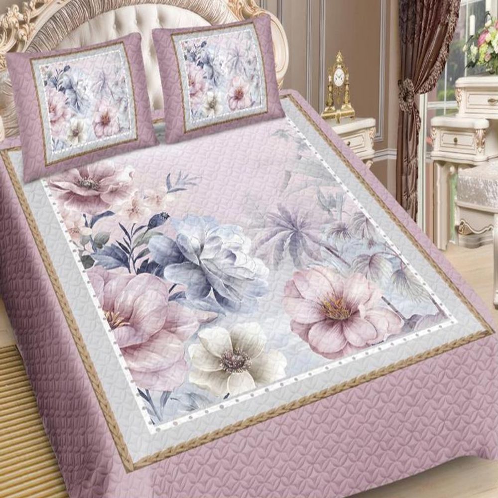 Покрывало шёлк с наволочками "РУ. ЭЛЕН", Россия. Покрывало шёлк с наволочками "РУ. ЭЛЕН", Россия.