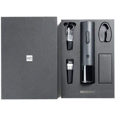 Электроштопор с набором аксессуаров Xiaomi Huo Hou Electric Wine Bottle Opener Black (HU0047)