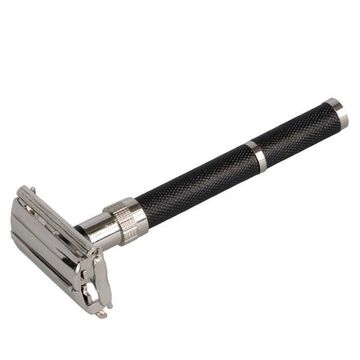 Т-образная бритва (станок) Erbe, цвет хром, ручка черная