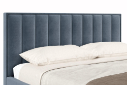 Кровать Виола с подъёмным механизмом 180х200, велюр, темно-серый