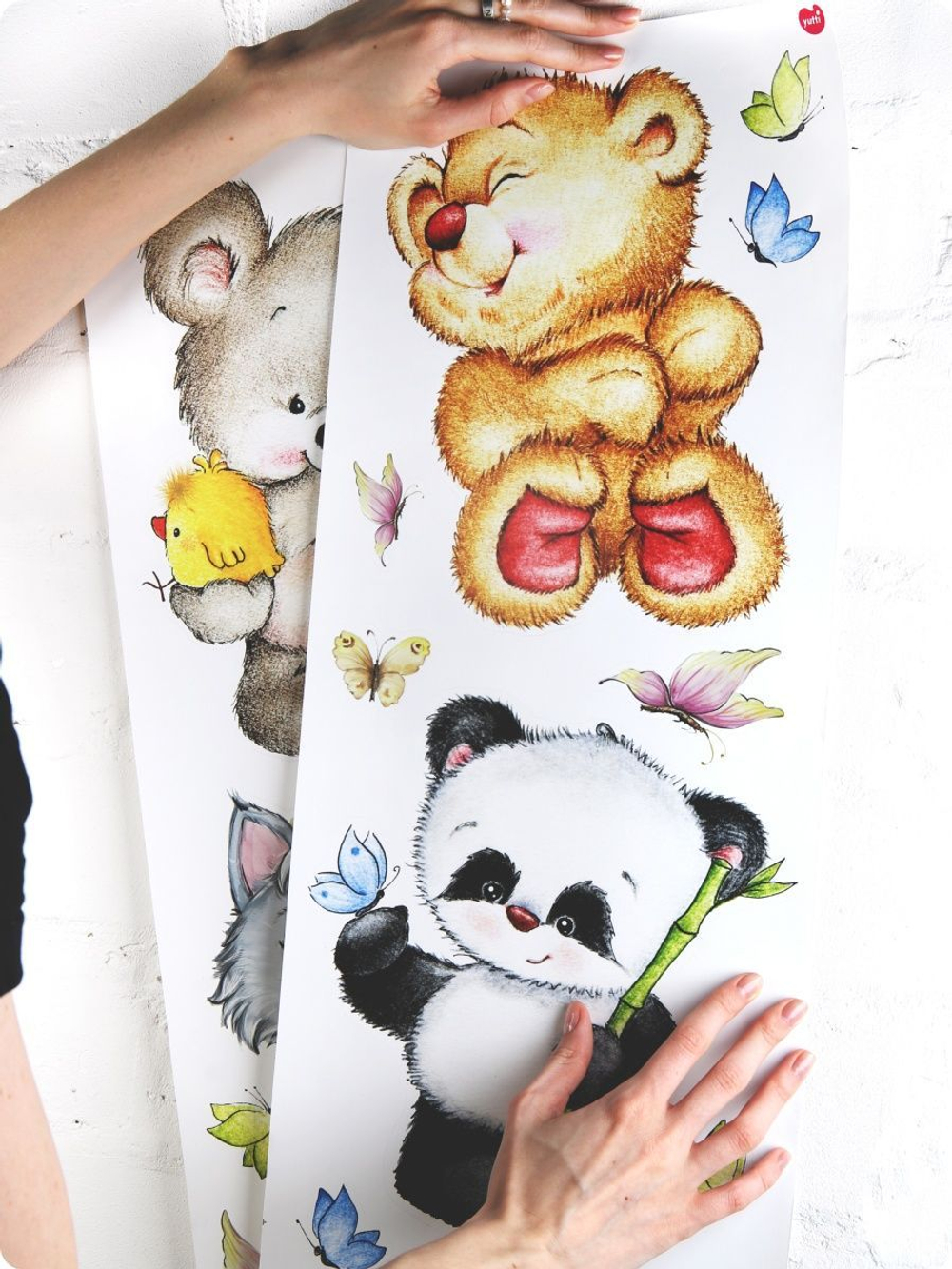 Интерьерные виниловые наклейки большие воздушные шары на стены в детскую, дома, облака, пейзаж