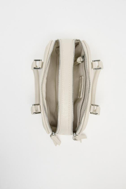 ZARA НЕБОЛЬШАЯ СУМКА-БОУЛИНГ, ЭКРЮ