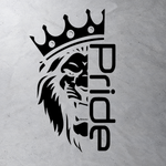 Виниловая наклейка на авто "Лев с короной Pride"
