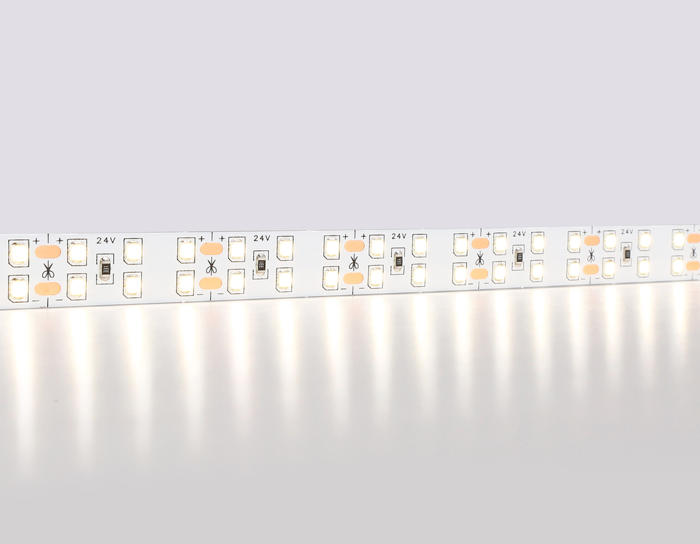 GS3602 2835 204Led/ 20W m/ 24V IP20 4500K/ 5000*14*1.2mm (2 конт.)