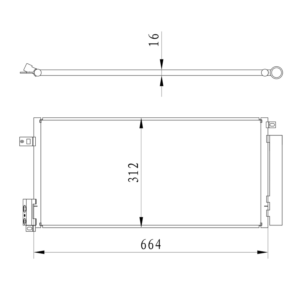 Kular - 66223-KLR - Condenser, air conditioning