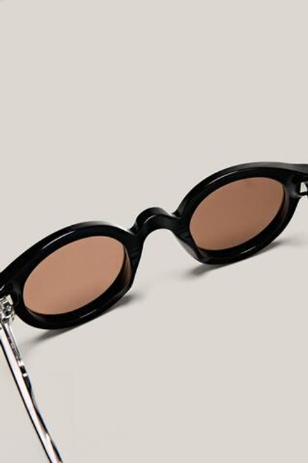 Massimo Dutti Миниатюрные круглые солнцезащитные очки - Limited Edition, черный