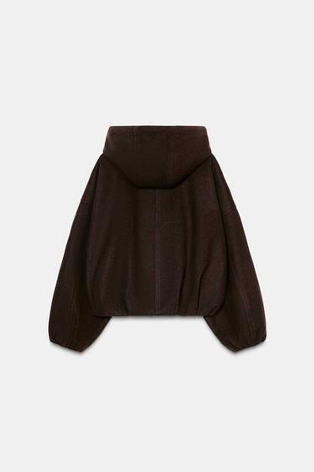 Мягкая куртка-бомбер с капюшоном оверсайз - ZARA