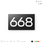 Номер на дверь 668, табличка на дверь для офиса, квартиры, кабинета, аудитории, склада, черная 120х70 мм, Айдентика Технолоджи