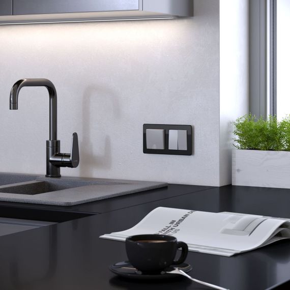 Рамка Werkel Acrylic на 2 поста черный W0022708 4690389184857