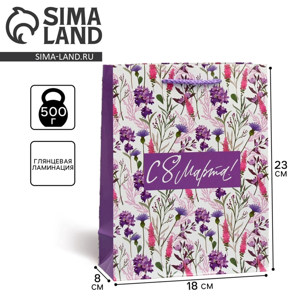 Пакет ламинированный Only for you, MS 18 х 23 х 8 см 9933750