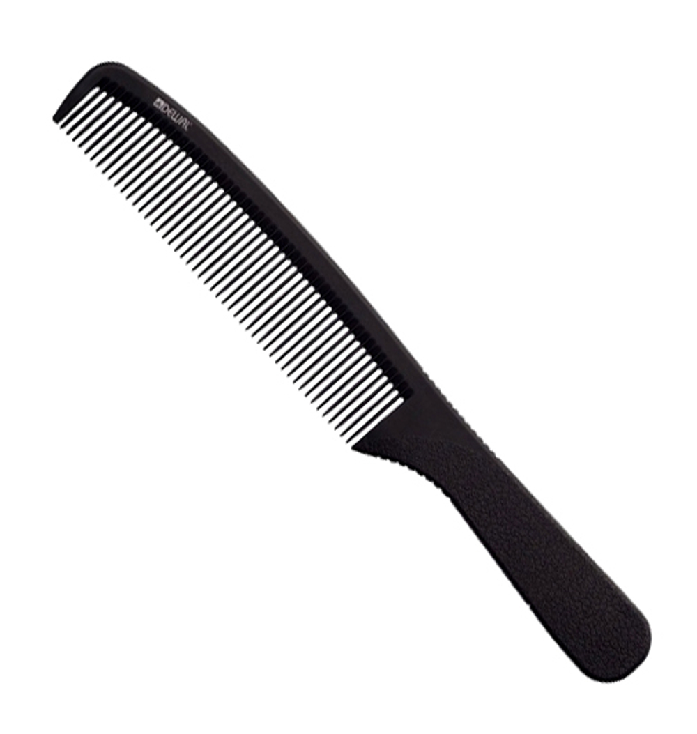 Расческа рабочая с ручкой черная Super Thin, DEWAL, 19 см