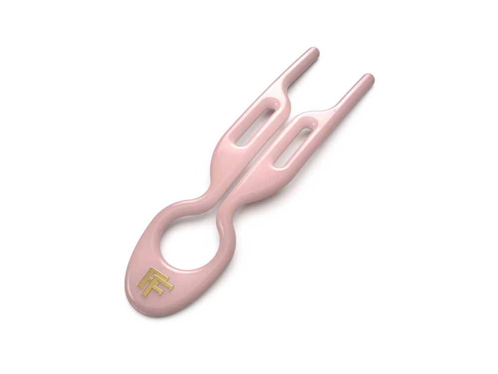 NO 1 HAIRPIN | SEASHELL PINK - 3X HAIRPINS/BOX / Шпильки No1 Hairpin Пудрово-розового цвета (набор из 3 шпилек)