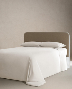 Zara Home - Простыня из сатина с подолом (300 нитей), белый, 270x280 см