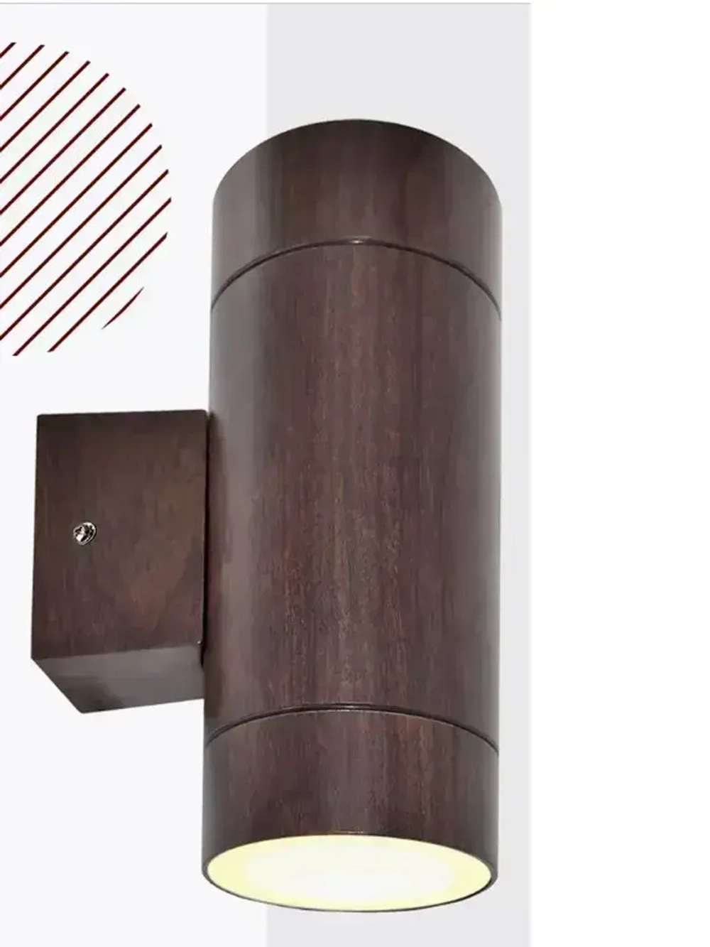 PKBFLOW Ecola Уличный светильник фасадный акцентный FW53B2ECH IP65,2*GU10 Темное дерево