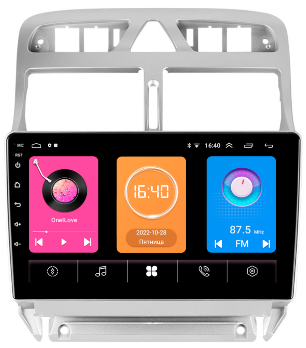 Магнитола для Peugeot 307 2001-2008 - OEM GT9-9188 на Android 10, 2ГБ-16ГБ